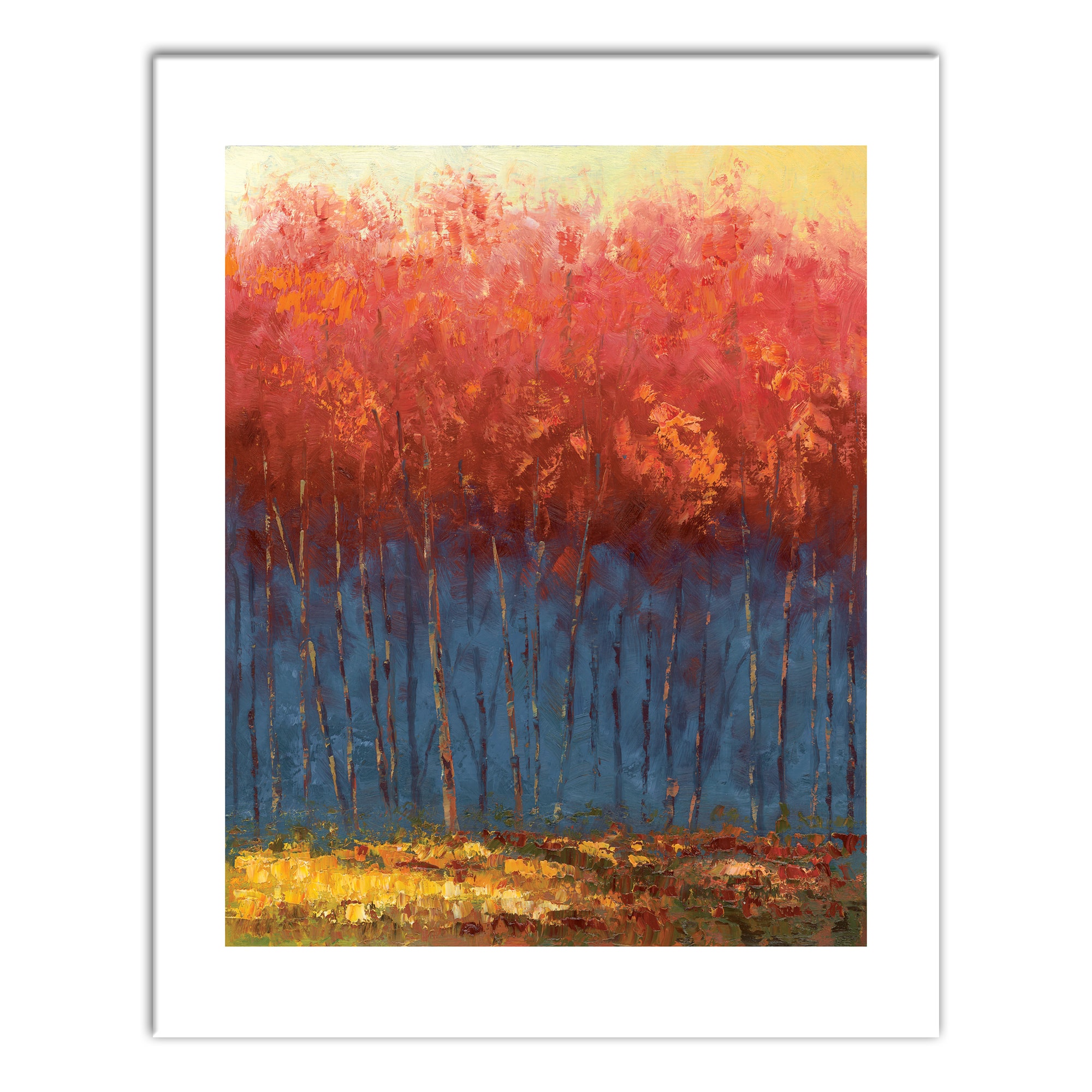 Bright Red Trees 16" x 20" Canvas Wall Art
